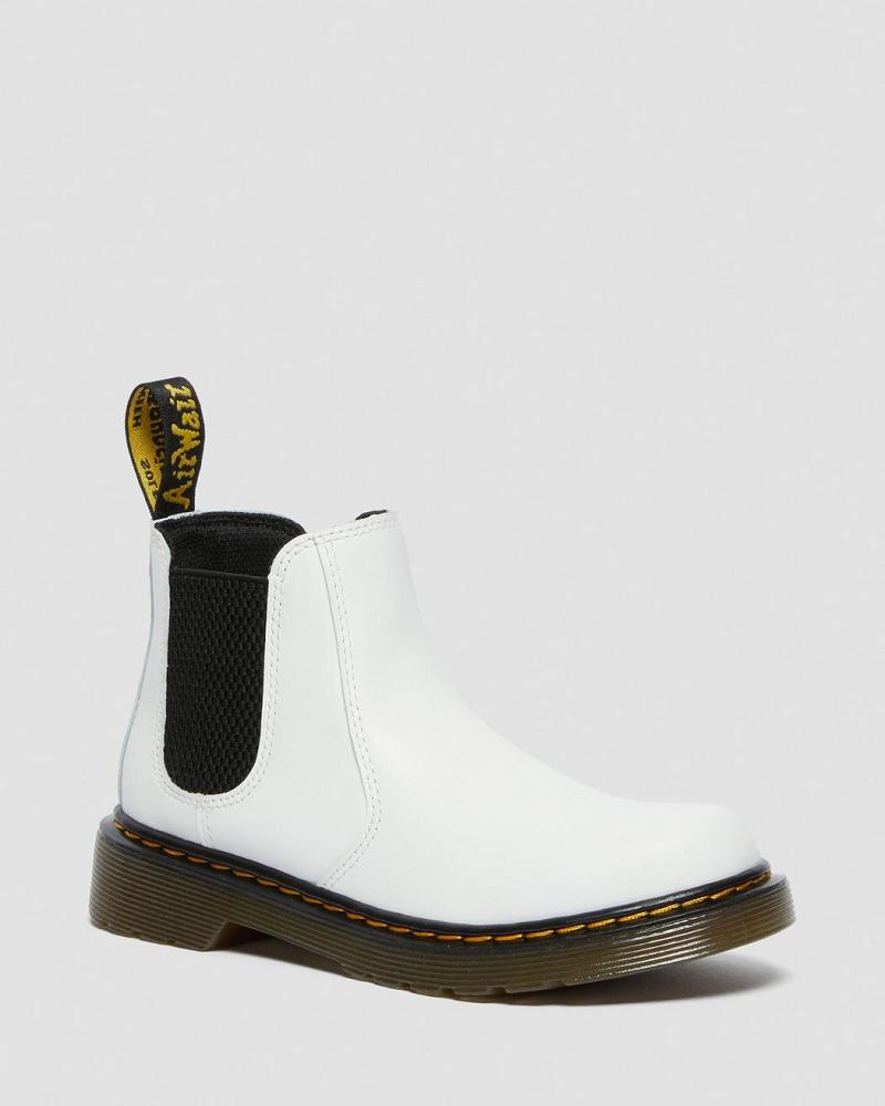 Botines Chelsea Dr Martens Junior 2976 Cuero Niños Blancos | MX 154GSO